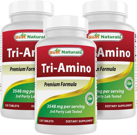 3 Pack Best Naturals Tri Amino With L Arginine L Ornithine L Lysine