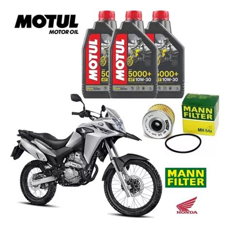 Kit 2 Trocas Óleo Motul 5000 10w30 Honda Xre300 Mann Mh54x