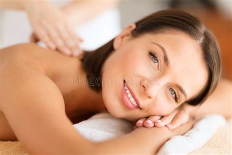 Beautiful Woman In Spa Salon Getting Massage Stock Image Image Of