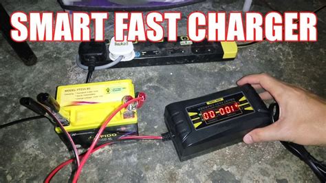 How To Charge 12v Battery At Home Using Smart Fast Charger Easy Portable Car Battery Charger