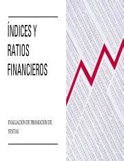 Ã NDICES Y RATIOS FINANCIEROS pdf ÍNDICES Y RATIOS FINANCIEROS