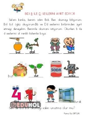 B Ve D Sesi Ayırt Etme Metni Eduhol Etkinlik İndir Oyun Oyna