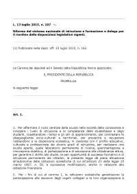 Legge 13 Luglio 2015 N 107 Docsity