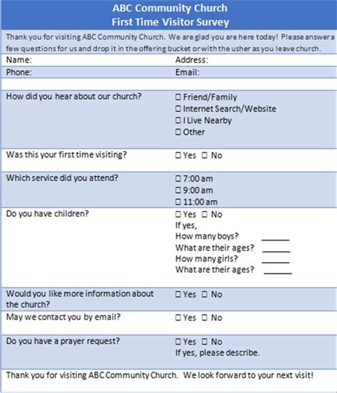 7 Survey Questions To Ask Church Visitors Smart Church Management