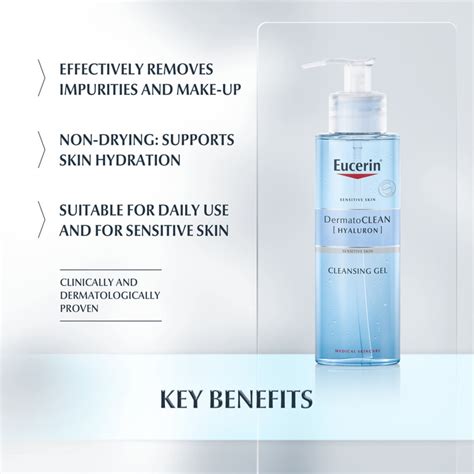 Eucerin Dermatoclean Hyaluron Cleansing Gel Suitable For Normal To Combination Skin Type