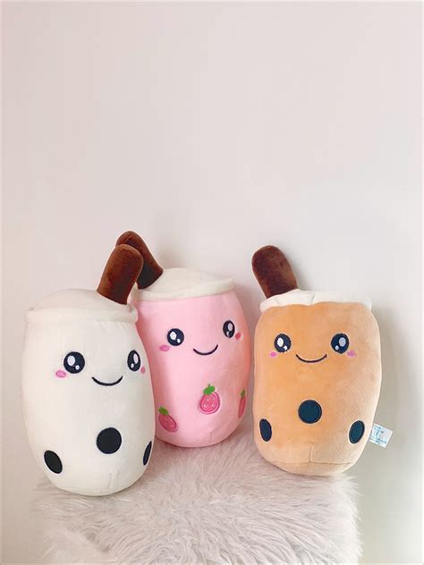 Boba Tea Kawaii Plushies Soft Toy Bubble Tea Plushie Squishy Etsy Uk