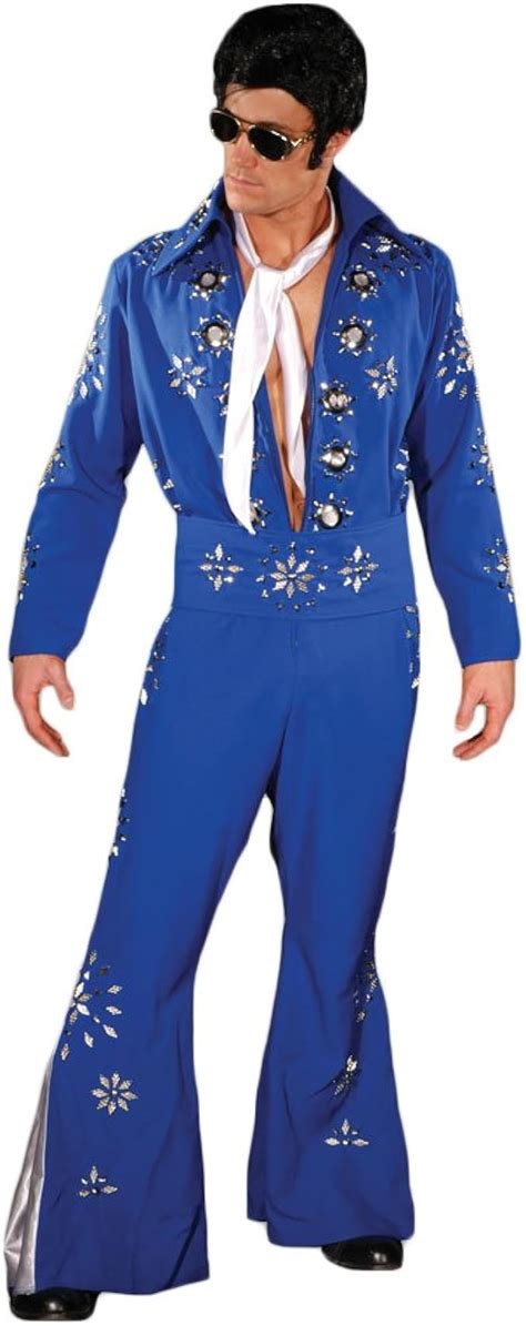 Mens Deluxe Elvis Jumpsuit Costume Clothing