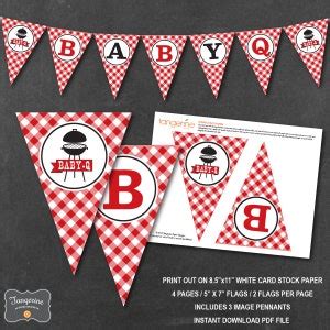 Baby Q Decorations, BBQ Baby Shower Decorations Package, Co-ed Baby Shower, Couples Baby Shower ...