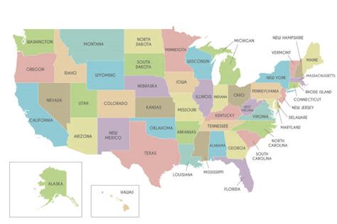 Us Regions Labeled Map