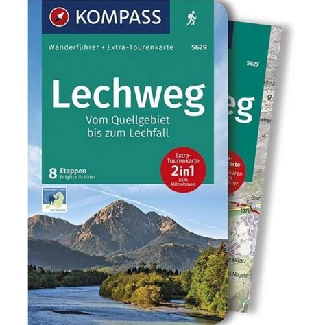 Kompass Wanderführer Lechweg LandkartenSchropp de Online Shop