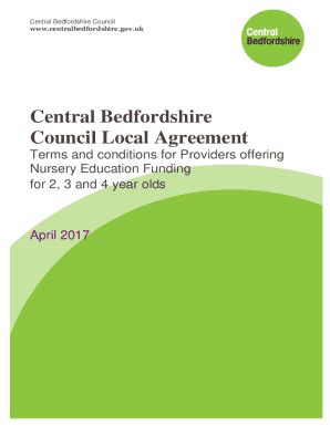 Fillable Online Central Bedfordshire Council Local Agreement Fax Email ...