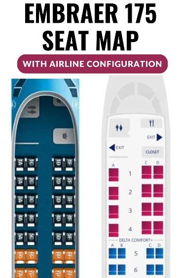 Embraer 175 Seat Map with Airline Configuration