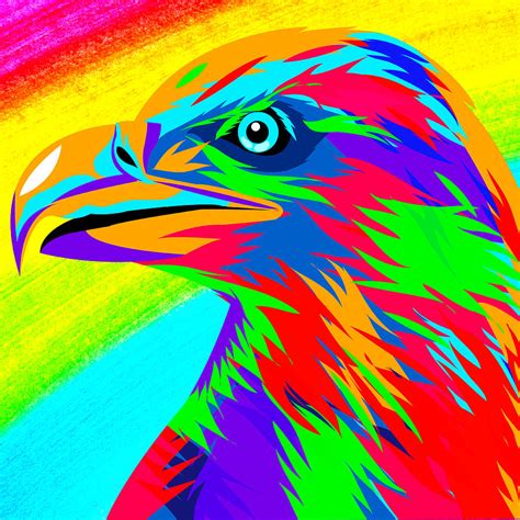 Colorful Philippine Eagle, National Bird of the Philippines Mixed Media ...