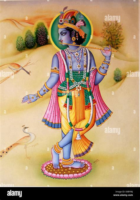 Krishna god painting hi-res stock photography and images - Alamy