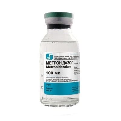 Metronidazole Injection Solution Ml Metronidazolum