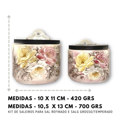 Saleiro Para Sal Grosso - Kit 2 Saleiro de Porcelana para Sal Grosso Sal Temperado | Elo7