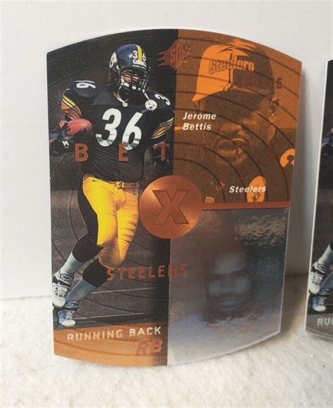 1998 SPX JEROME BETTIS 37 BRONZE SILVER AND GOLD PARALLELS STEELERS