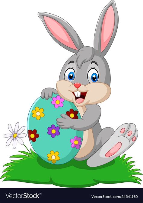 Easter Bunny Hatched From An Egg Vector Image On Vectorstock Artofit