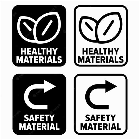 Premium Vector Healthy Material And Safety Material Signs