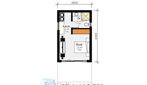 1 Bedroom House Plan | 1 Room House Plan | Apartment | Nethouseplans