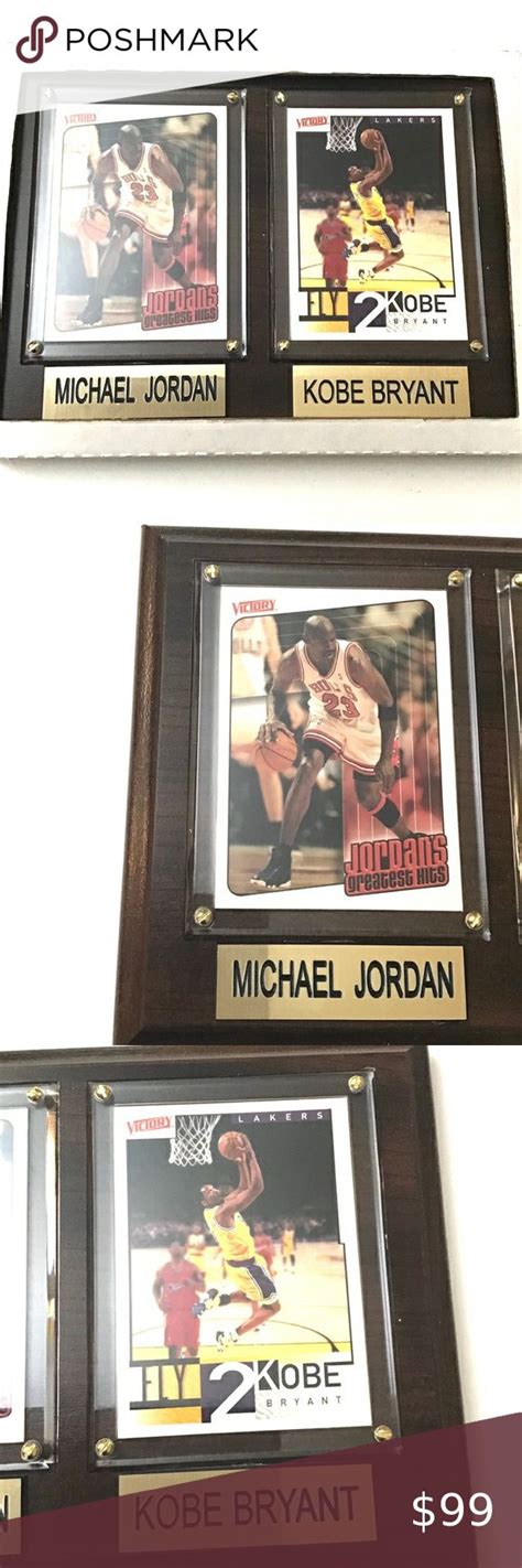 New In Box Michael Jordan Kobe Bryant Basketball Card Plaque