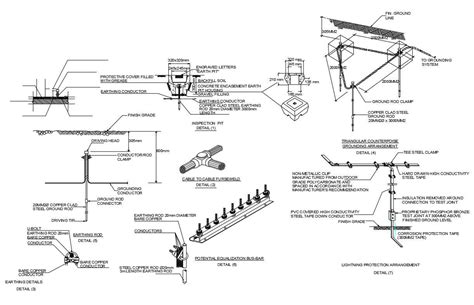 Electrical Diagram With Its Legend And Grounding Detail Dwg File ...