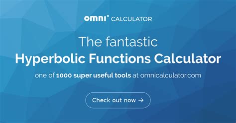 Hyperbolic Functions Calculator - Omni