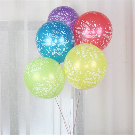 12 inch 3.2g happy birthday printed natural latex balloon