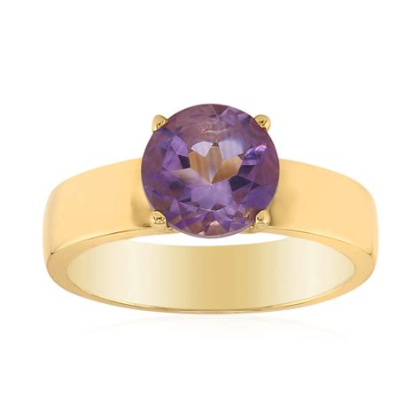 Brasilianischer Amethyst 1 64ct Gold Plated Silber Ring