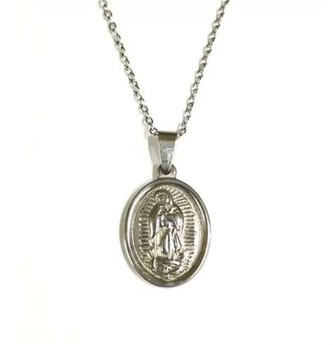 Dije Medalla Chica Virgen De Guadalupe Acero Arcana Caeli Mercadolibre