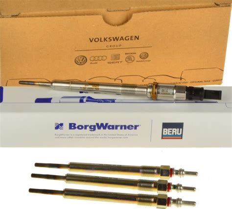 Volkswagen 3X ORIGINAL VW 03L963319A Glühkerzen BERU mit Sensor für