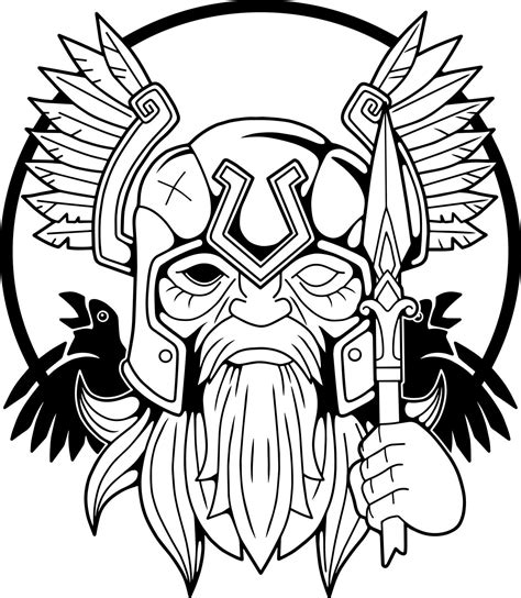 Norse God Odin Vector Art At Vecteezy