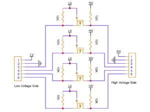 4 Channel Bi Directional Logic Level Converter Fares PCB