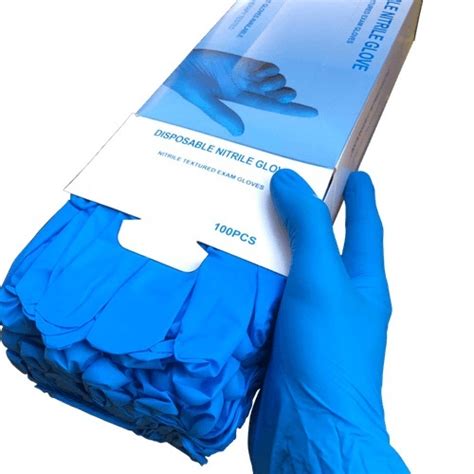 Blue Nitrile Non Sterile Disposable Powder Free Hand Gloves at Best ...