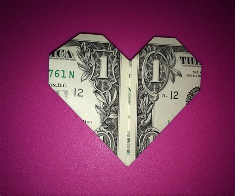 Easy Dollar Bill Origami Heart