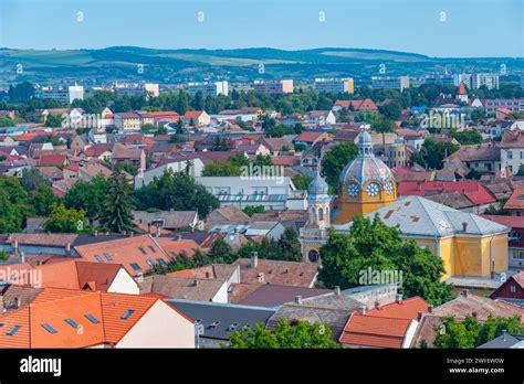 Panorama View Of Romania Town Targu Mures Stock Photo Alamy