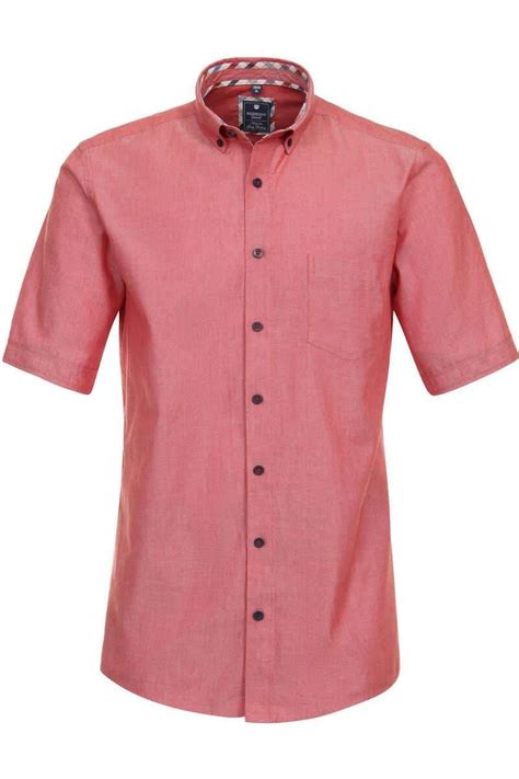 Hochwertiges Redmond Casual Regular Fit Kurzarmhemd In Der Farbe Rot