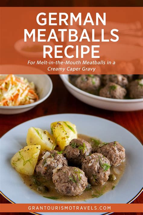 German Meatballs Recipe for Tender Meatballs in a Caper Gravy