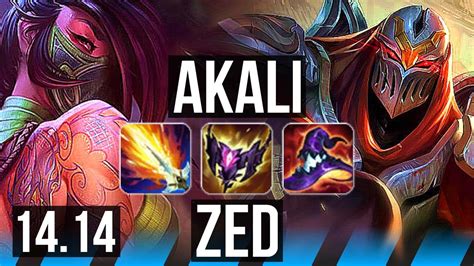 Akali Vs Zed Mid Solo Kills K Dmg Games Dominating