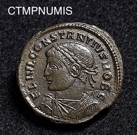 MONNAIE ROMAINE CONSTANTIN II NUMMUS R VIRTUS CAESS ARLES SUP CTMP