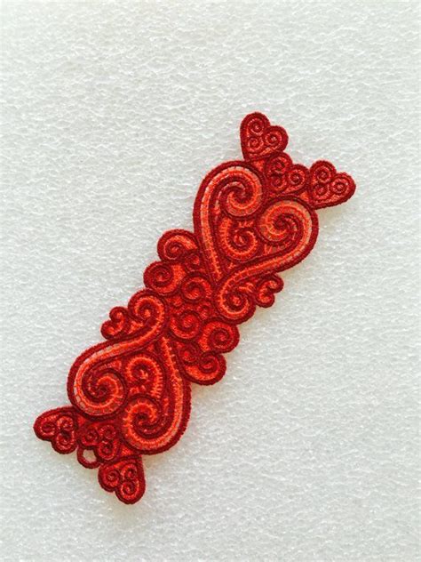 Love Bookmark Hearts Bookmark Lace Bookmark Mothers Day Embroidered Bookmark Red Etsy