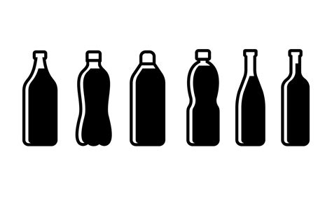 Vector Illustration Of Bottle Silhouette Icon Suitable For Design