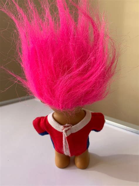 Vintage 1980s 1990s Pink Hair Russ Troll Doll Figure Etsy