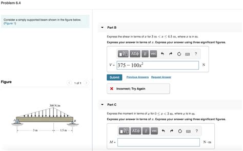 Solved Problem 64 Consider A Simply Supported Beam Shown In