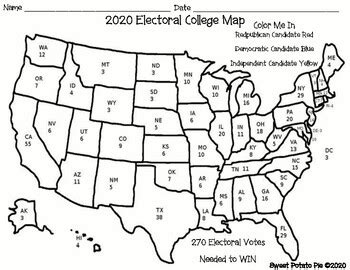 Updated 2020 Electoral College Map