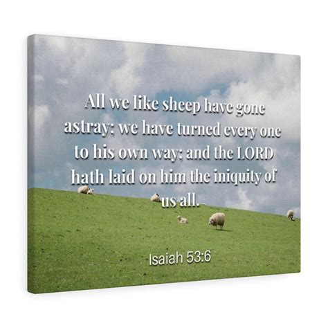 Trinx Own Way Isaiah 536 Christian Wall Art Bible Verse Print Ready To