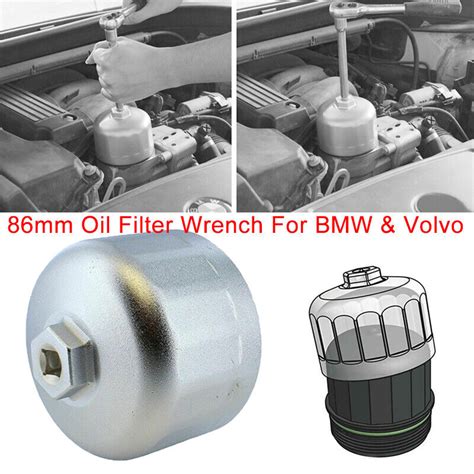 Oil Filter Wrench Cap Housing Tool Remover Flutes Mm For Bmw Volvo