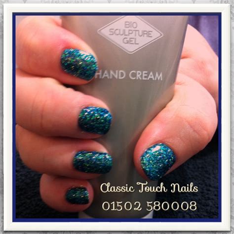 Bio Sculpture Gel Overlay On Natural Nails With Glitter By Classic