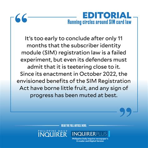 Running Circles Around Sim Card Law Inquirer Opinion