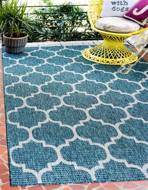 13 Blue Outdoor Rugs For Stylish And Soothing Decks And Patios